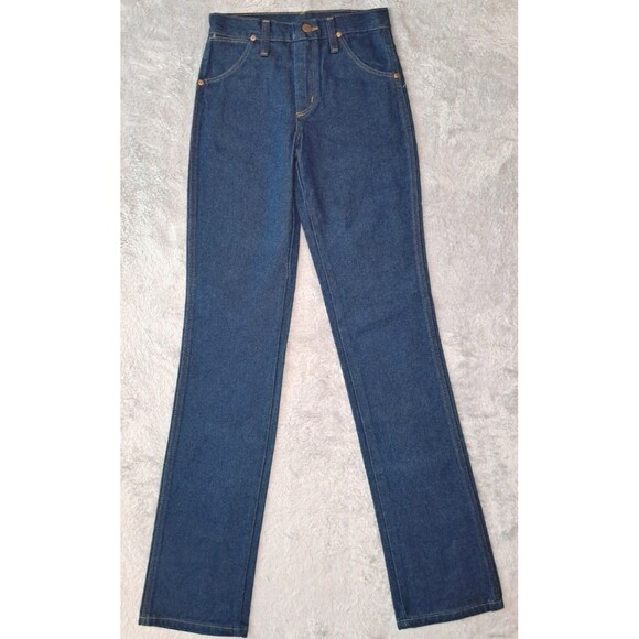 Vintage Wrangler Student Straight Leg Jeans 26x34 Deadstock NWT 70s Made in USA - Picture 2 of 11
